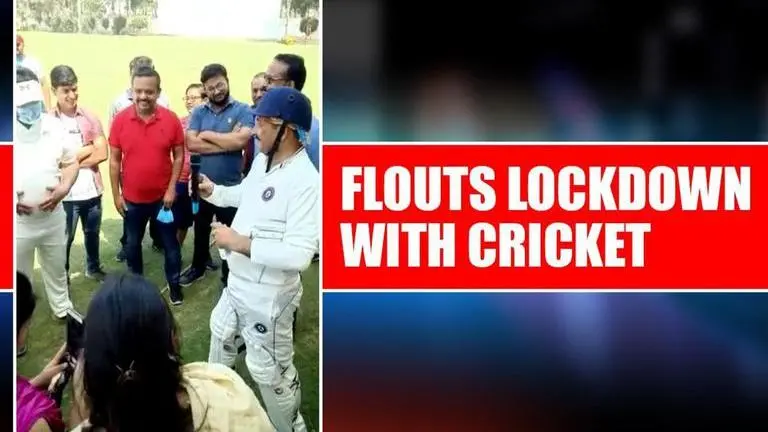 BJP Delhi chief Manoj Tiwari violates lockdown guidelines, plays cricket without mask BJP