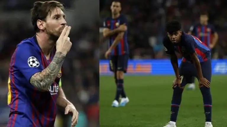 Who is Lamine Yamal? Xavi compares 15-year-old Barcelona debutant to Lionel Messi Lamine Yamal, Barcelona, Lionel Me