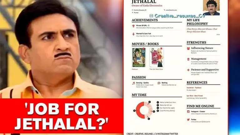 Jethalal's 'hilarious' resume surfaces, netizens say, 'you forgot to add Jalebi fafda'