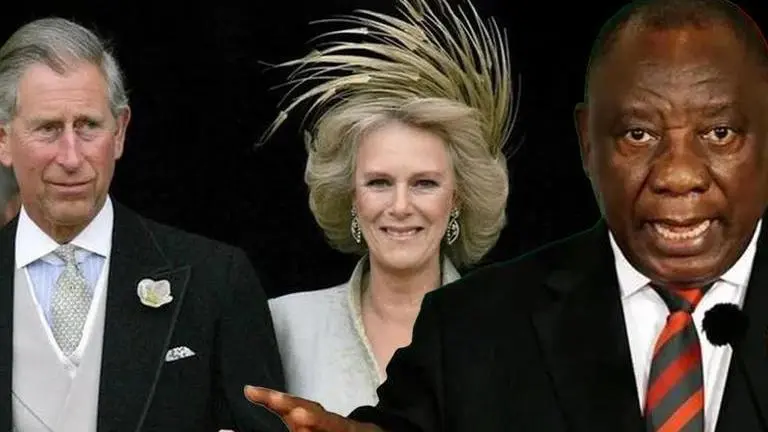 King Charles III hosts first state visit for South Africa President Cyril Ramaphosa King Charles III, Camilla and Cyril Ramaphosa