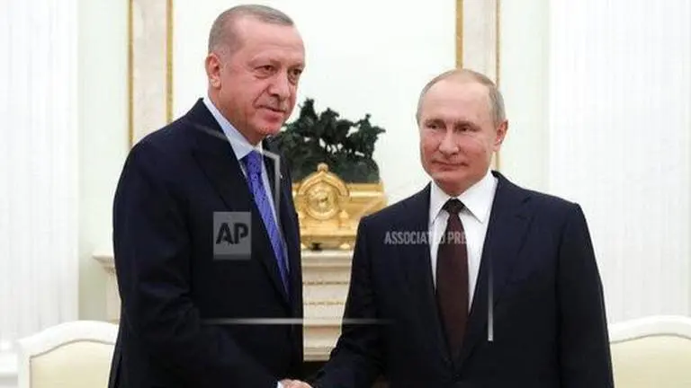 Putin and Erdogan meet in Moscow for Syria talks Putin and Erdogan meet in Moscow for Syria talks