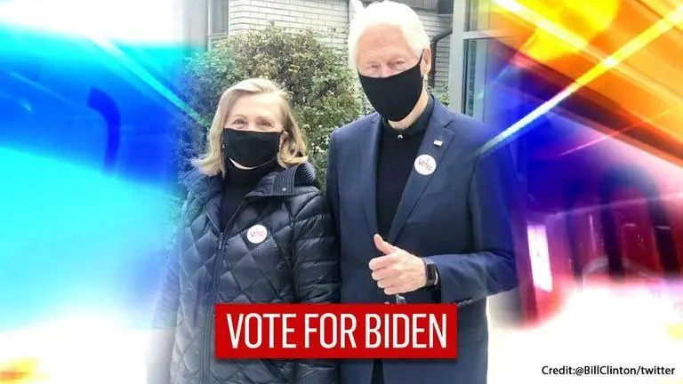 US Election 2020: Bill & Hillary Clinton cast their vote in support of Biden, Harris US Election 2020