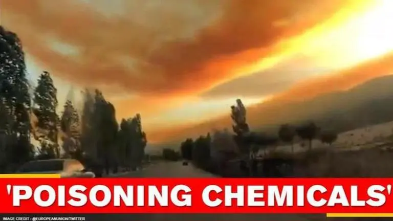Beirut explosion: Sky turns crimson as poisonous chemicals dissipate into the atmosphere Beirut explosion