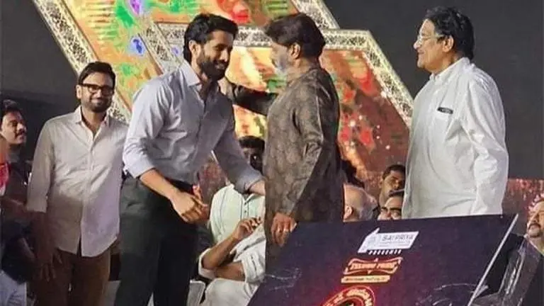 Naga Chaitanya, Nandamuri Balakrishna hug at event after 'disrespectful' Akkineni remark Naga Chaitanya