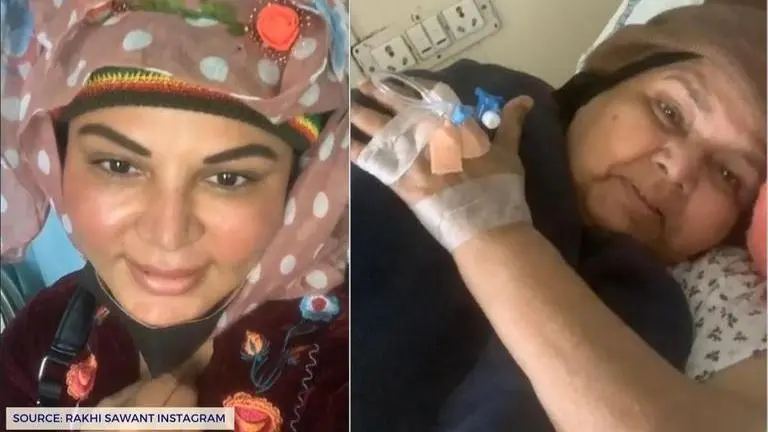 Rakhi Sawant visits mother in the hospital, says, 'Maa ke charano mein saara jahaan hai' Rakhi Sawant