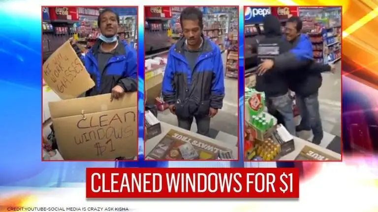 Homeless man breaks down when stranger offers help; watch heartwarming video Homeless man