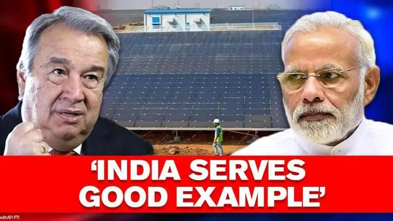 UN Secretary General says "India serves as good example" in field of renewable energy UN