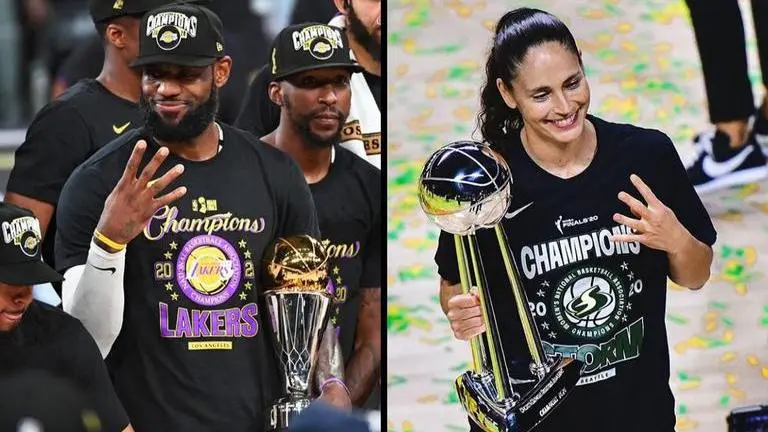 LeBron James made $30m MORE THAN Sue Bird despite both clinching fourth career title lebron james