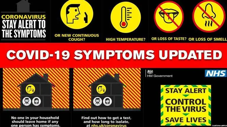 Loss of smell & taste prominent as UK's NHS updates list of Coronavirus symptoms Covid