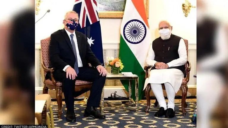 PM Modi meets Australia's PM Morrison ahead of Quad Summit; discusses defence & energy PM Modi