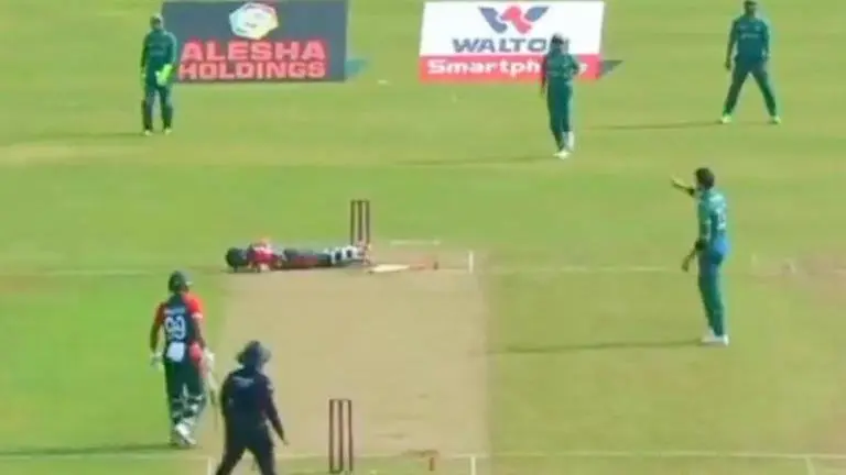 Shaheen Afridi injures Bangladesh batter Afif Hossain by throwing ball at him | Watch Shaheen Afridi, Afif Hossain