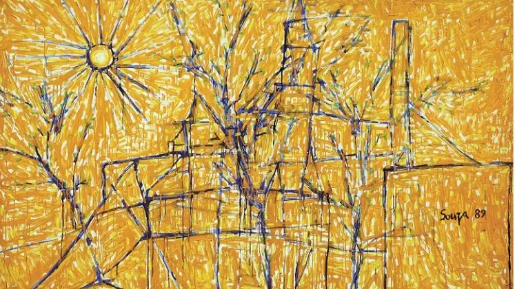 Reminiscing Souza - An Iconoclast Vision painting