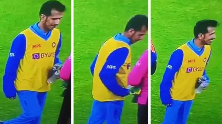 T20 World Cup: Yuzvendra Chahal pulls umpires' leg by jokingly punching the air | WATCH Yuzvendra Chahal, India vs South Africa, T20 World Cup, Yuzvendra Chahal umpires, IND vs SA, Suryakumar Yadav, David Miller, Yuzvendra Chahal memes