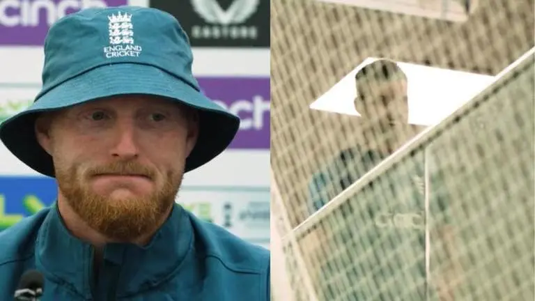 Mark Wood pranks Ben Stokes during media event, leaves English captain in splits- WATCH WATCH: Mark Wood pranks Ben Stokes during media event, leaves English captain in splits