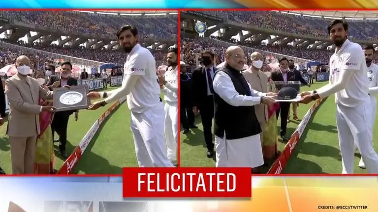 Ishant Sharma felicitated by HM Amit Shah & President Kovind ahead of his 100th Test Ishant Sharma