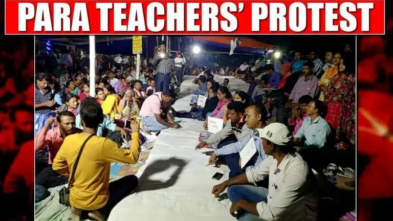 West Bengal Para Teachers' hunger strike now in 8th day, equal payment their demand Bengal