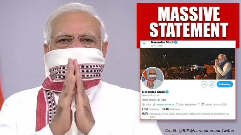 PM Modi replaces his profile picture on Twitter with 'gamcha' image from his Covid address PM modi