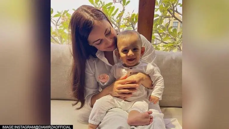 Dia Mirza reveals son Avyaan's first spoken word with adorable pic as 'warrior' turns one Dia Mirza