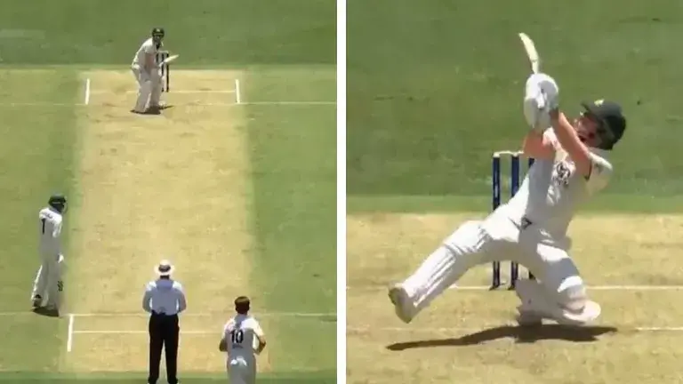 David Warner treats Afridi like a school bowler, unleashes T20 energy in 1st Test vs PAK - WATCH David Warner sixer