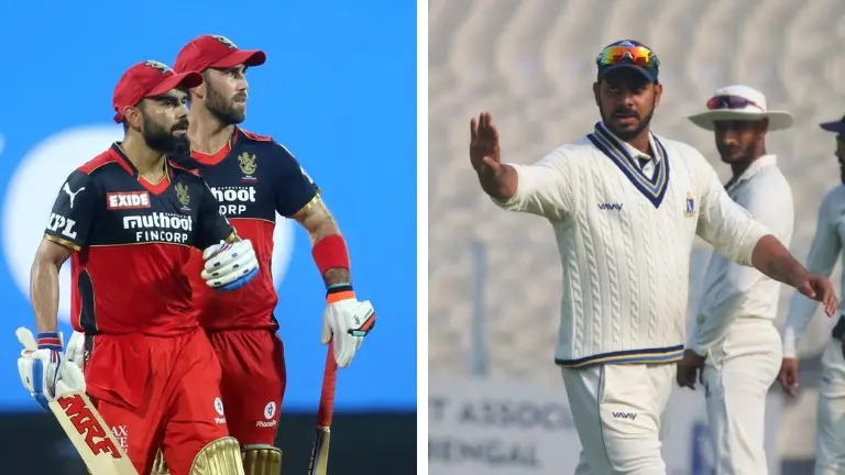 Manoj Tiwary, Virat Kohli and Glenn Maxwell