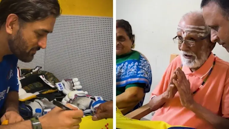 MS Dhoni and 103-year-old fan