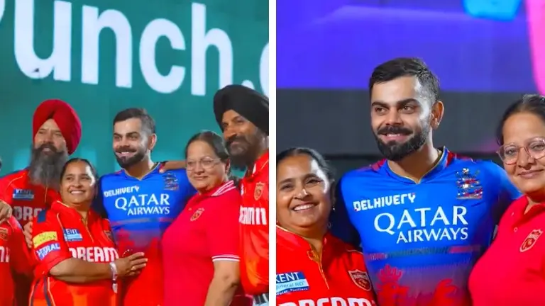 Virat Kohli's Touching Gesture: Meeting Arshdeep Singh & Harpreet Brar's parents post PBKS vs RCB Virat Kohli