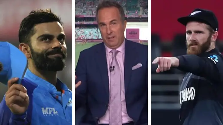 Vaughan suggests Kane Williamson looks to Virat Kohli for inspiration after NZ's T20 WC Exit Virat Kohli, Michael Vaughan and Kane Williamson