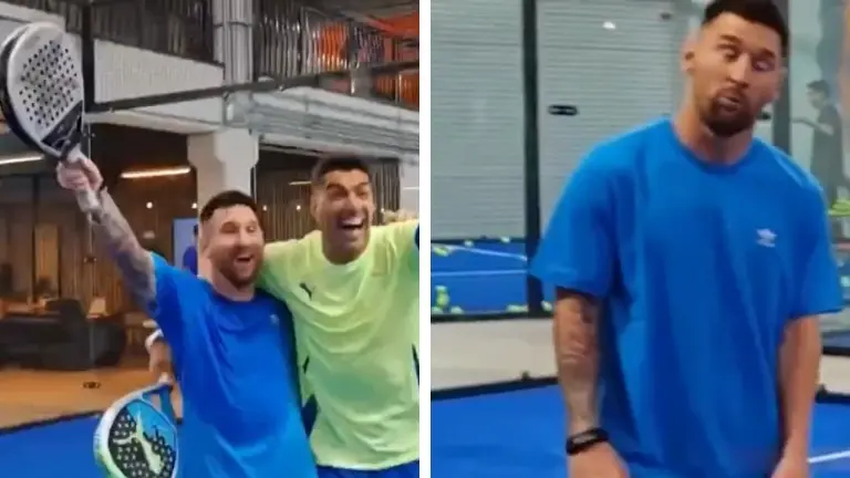 'Football already left him,': Fans react to Lionel Messi trying out Padel before ARGENTINA vs CANADA Lionel Messi