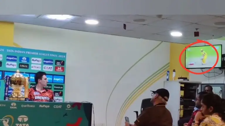 Pat Cummins can't take his eyes of MS Dhoni's IPL 2024 highlights ahead of IPL 2024 final vs KKR Pat Cummins