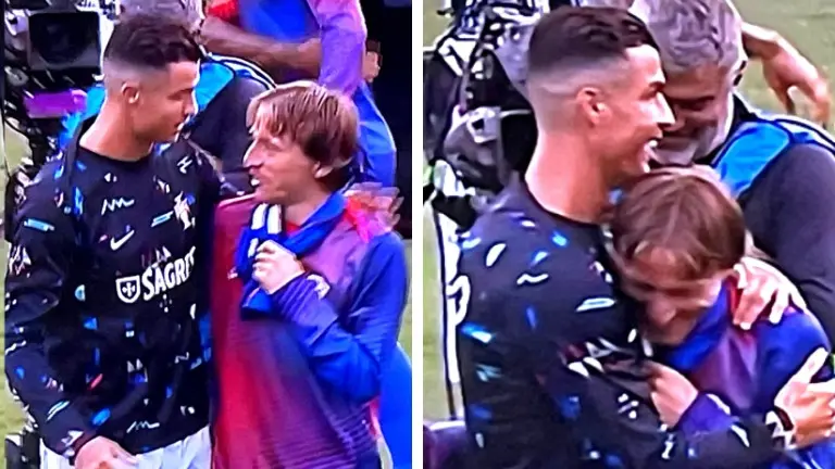 Cristiano Ronaldo and Luka Modric Embrace in a Touching Moment Following Portugal vs Croatia Match Cristiano Ronaldo and Luka Modric