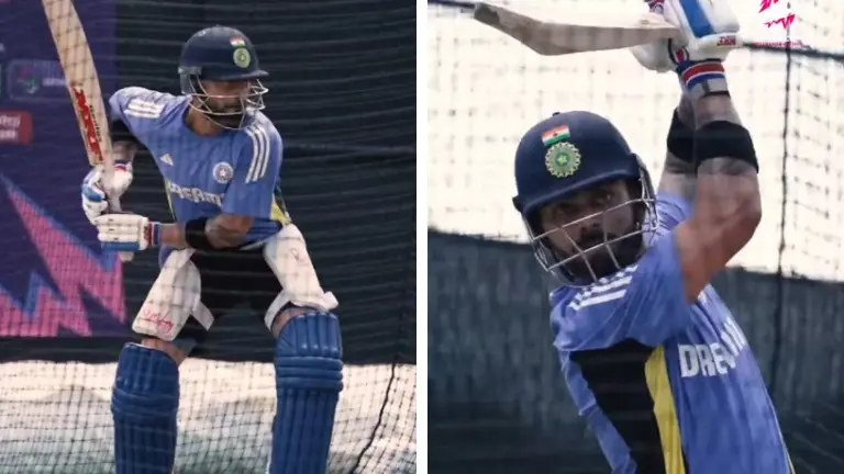 Virat Kohli's masterful batwork shines in pre-India vs Pakistan practice session-WATCH Virat Kohli