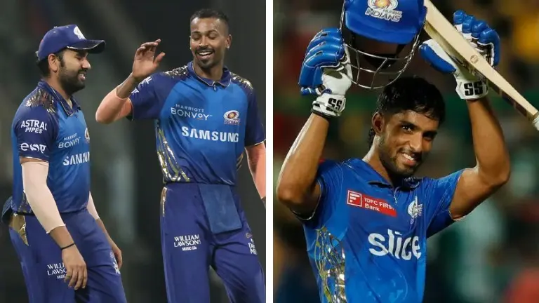 MI's Tilak Varma addresses captaincy question: 'Hardik Pandya leads, Rohit Sharma's role..." Rohit Sharma, Hardik Pandya and Tilak Varma