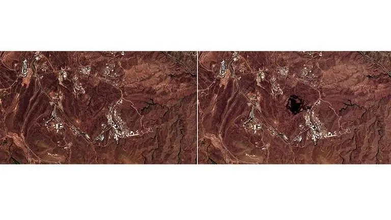 Satellite image: Iran blast struck by suspected missile site Satellite image: Iran blast struck by suspected missile site