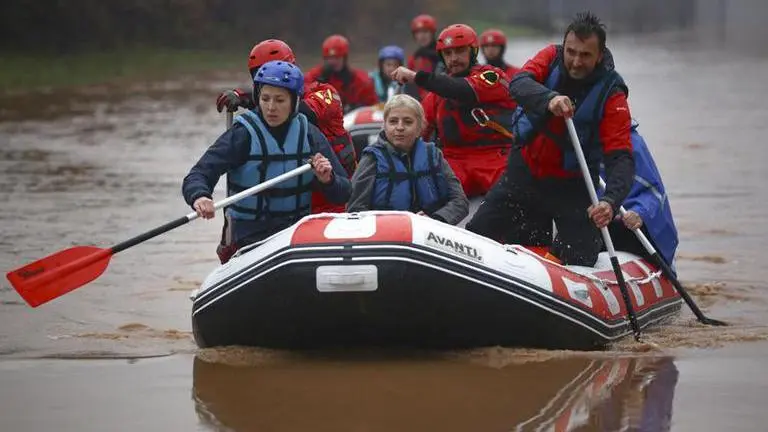 Drone footage of flood devastation in Sarajevo