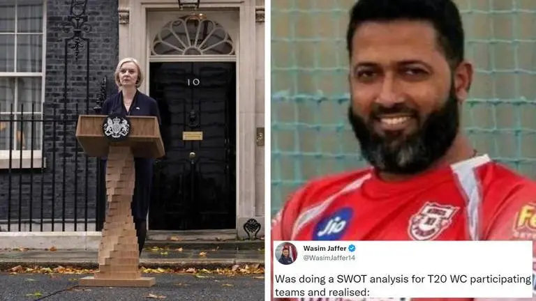 Wasim Jaffer lands another brutal jibe at England after Liz Truss' resignation as PM Wasim Jaffer, England, Liz Truss, T20 World Cup, UK PM, India vs Pakistan, ICC T20 World Cup, Rishi Sunak, Wasim Jaffer Liz Truss