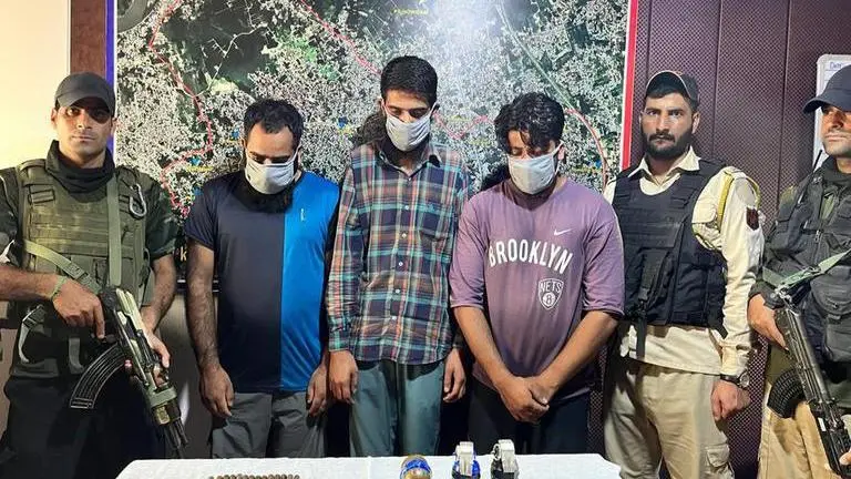 Three TRF terrorist associates arrested in J&K’s Srinagar Police Arrest 3 TRF Terrorist Associates In J&K’s Srinagar