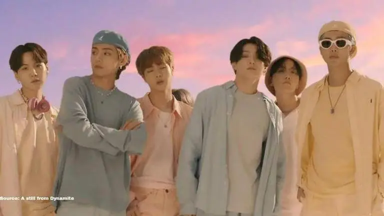 BTS ARMY is 'so proud' of BTS for its 2021 Billboard Music Awards' nominations Source: A still from Dynamite
