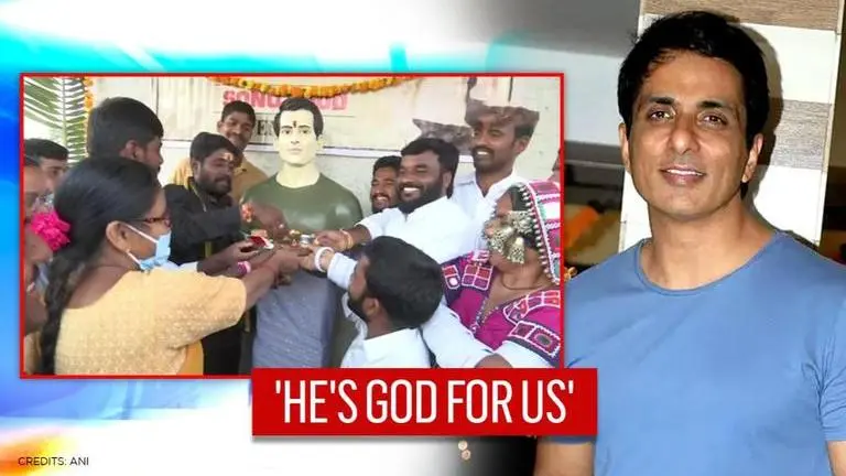 Temple dedicated to Sonu Sood constructed by Telangana villagers, prayers will be offered Sonu Sood's temple constructed by Telangana villagers to recognise his noble work