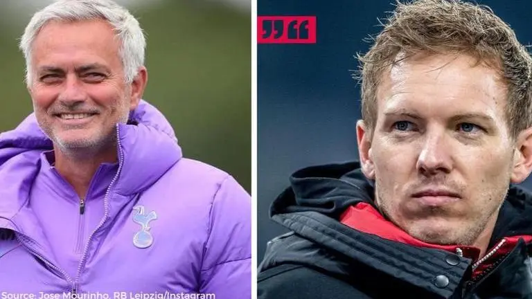Leipzig manager Julian Nagelsmann becomes favourite to replace Mourinho at Tottenham Julian Nagelsmann and Jose Mourinho