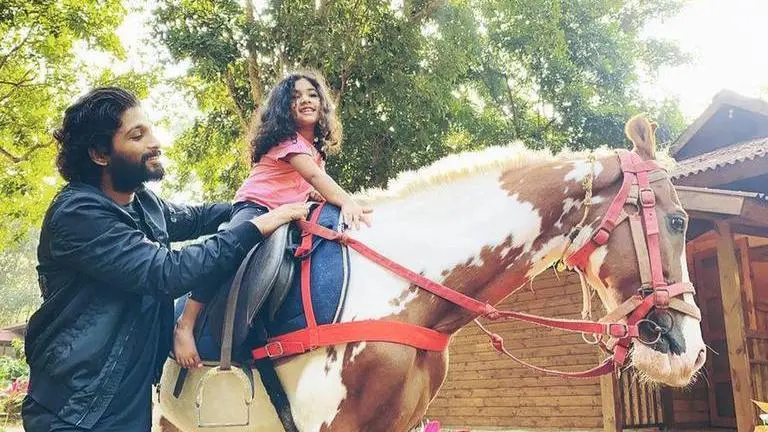 Allu Arjun's 4-year-old daughter gives Niharika Konidela a peck at her wedding, Watch allu arjun