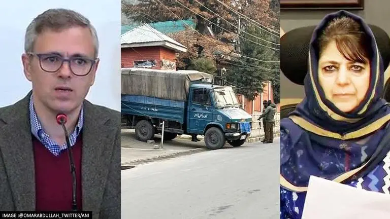 Abdullahs & Mufti claim to be put under house arrest as NC-PDP cadres protest Delimitation Omar Abdullah