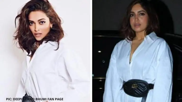 Bhumi Pednekar or Deepika Padukone: Who wore baggy shirt with cross bag better? Bhumi Pednekar