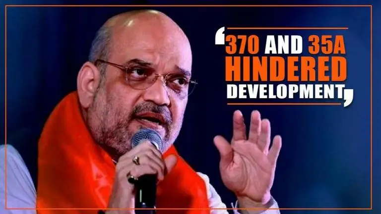 Amit Shah: '370 and 35A were the biggest hindrances for development' Amit