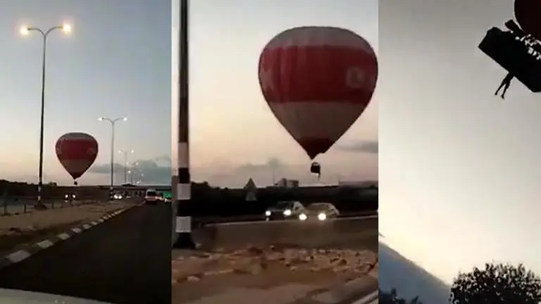 Israel: 28-year-old man dies after falling from hot air balloon onto moving car Israel