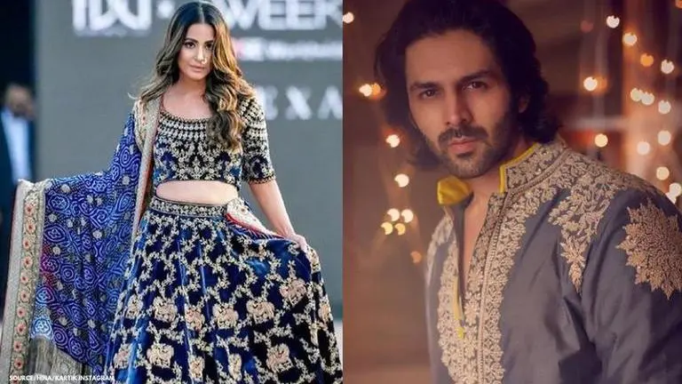 Hina Khan shares COVID update after attending event with Kartik: 'I've tested negative' Source: Hina Khan/ Kartik Aaryan Instagram