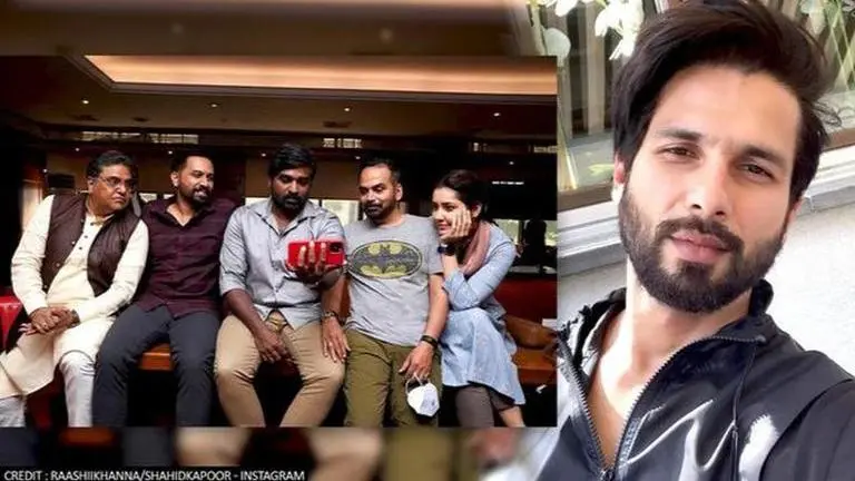 Raashii Khanna shares pic with Vijay Sethupathi, Raj & DK, misses Shahid Kapoor on set Raashi Khanna, Shahid Kapoor
