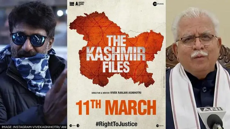 'The Kashmir Files': Vivek Agnihotri requests Haryana CM to stop free screening of film The Kashmir Files, vivek agnihotri, manohar lal khattar, haryana cm