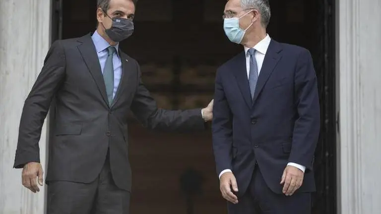 Greek premier meets with NATO chief over tension with Turkey