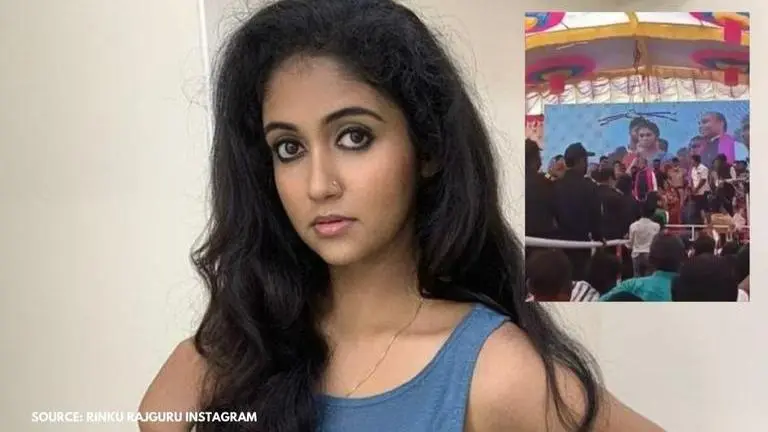 'Sairat' fame Rinku Rajguru visits Nanded, crowds gather in hundreds to catch her glimpse Sairat