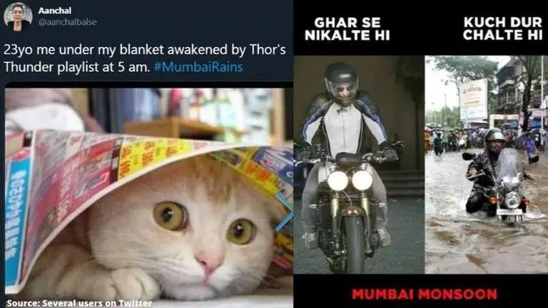 Mumbai rains trend on social media as netizens share jokes and quirky memes mumbai rains